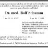 Schumm Rolf 1925-2011 Todesanzeige